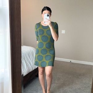 Natural Life Blue and Green T Shirt Dress